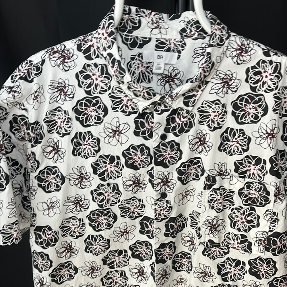 Nordstrom men’s BP private label Floral Black and White Men's Shirt